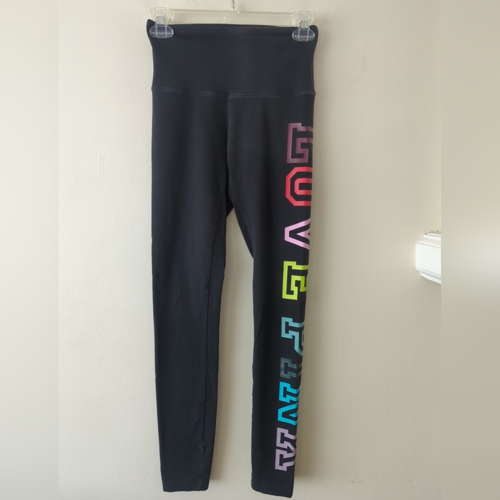 Victoria's Secret Love Pink Leggings Sz Xs  Colorful High Waist Yoga Full Length